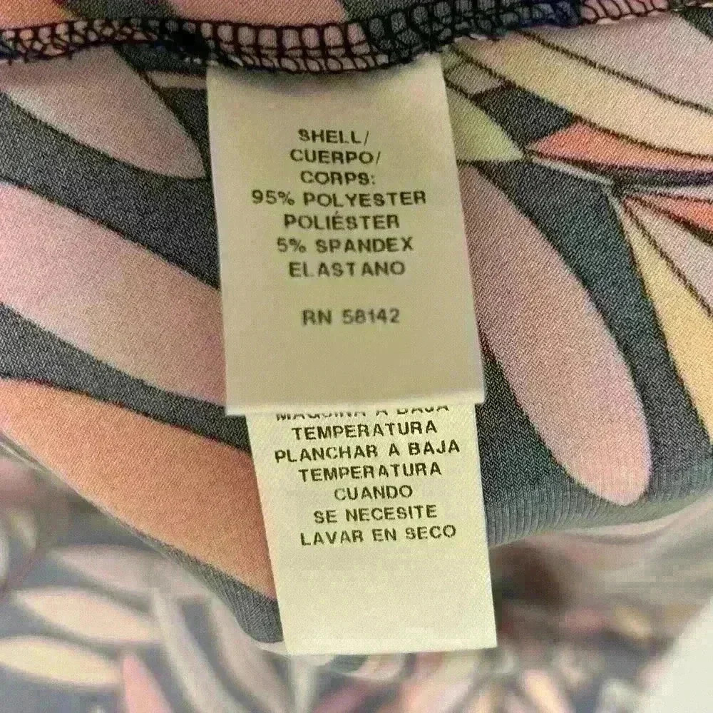 Maggie London Multicolor V Neck Cap Sleeve Wrap Dress Size 6 - Picture 10 of 15